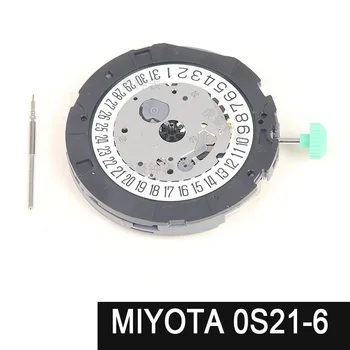 Новый оригинальный импортный механизм Meiyoda/MIYOTA OS21 Кварцевый механизм с календарем 3-9 секунд на 6 часов