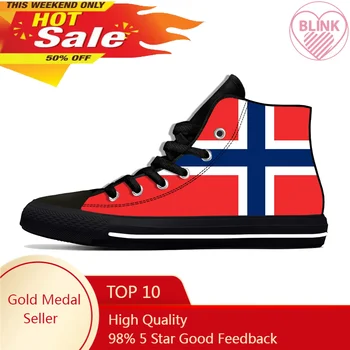 НОРВЕГИЯ NOREG NORWEGIAN Flag Модные классические туфли с высоким берцем, легкая крутая повседневная обувь, дышащие мужские и женские кроссовки