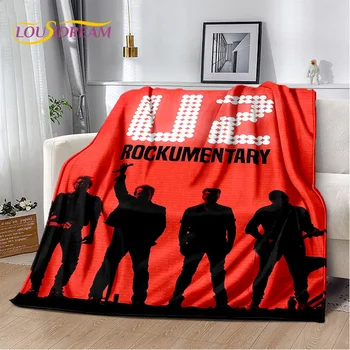 Одеяло U2 Rock Bang Bono с 3D-печатью, мягкое покрывало для дома, кровати в спальне, дивана, пикника, путешествий, офиса, одеяла для отдыха, детей