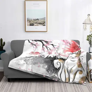 Одеяло для кошек Sakura Фланелевое Всесезонное многофункциональное тонкое Покрывало для кровати