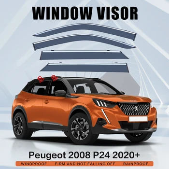 Оконный козырек для Peugeot 2008 P24 A94 2014-Сегодня, автомобильный дверной козырек, погодные щитки, защитные стекла