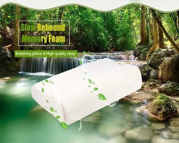 Оригинальная подушка для шеи из пены с эффектом памяти, Дышащая Вязаная подушка с медленным отскоком для здоровья, подушка с эффектом памяти для различных поз сна