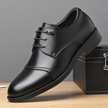 Осенняя новая мужская кожаная обувь, мужская модная обувь в корейском стиле, уличные кроссовки, мужская носимая обувь