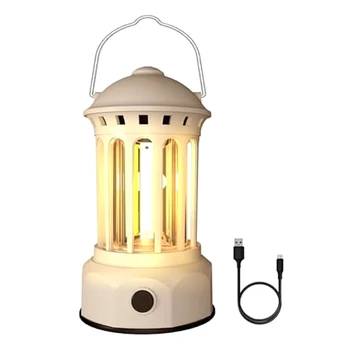 Перезаряжаемый светодиодный фонарь для кемпинга на случай перебоев в подаче электроэнергии (бежевый) Простота установки, простота в использовании