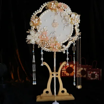Персонализированный Китайский свадебный веер, Декоративный Веер невесты, Свадебный подарок ручной работы на заказ, Классические свадебные украшения, Новинка