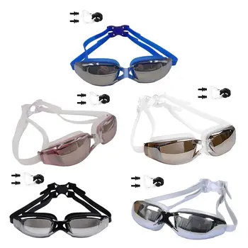 Плавательные очки против запотевания с футляром для взрослых Женщин и мужчин Защита очков