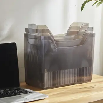 Пластиковый ящик для хранения Пластиковый футляр для хранения бумаги для вырезок со встроенными колесиками для хранения бумаг Виниловый для кухни
