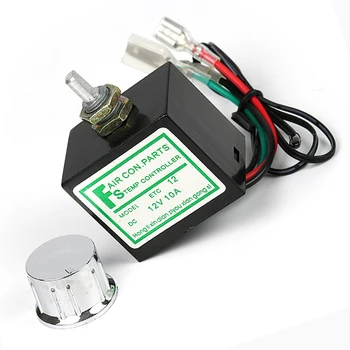 Поворотный переключатель температуры 10A с датчиком постоянного тока 12 В/24 В для автоматического кондиционера, испарителя, электронного термостата, аксессуаров