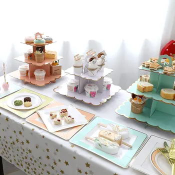 Подставка для трехслойных тортов на свадьбу, День рождения, Десертный торт 