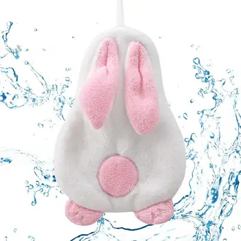 Полотенце с кроликом Впитывающие полотенца для рук из кораллового бархата с кроликом для кухни, банные полотенца для рук, Мягкие детские полотенца для рук, товары для дома Для