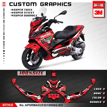 Пользовательские наклейки с графикой Кунг-Фу, Набор виниловых наклеек, декор для скутера и велосипеда Aprilia SR MAX 250 300 2019 2020