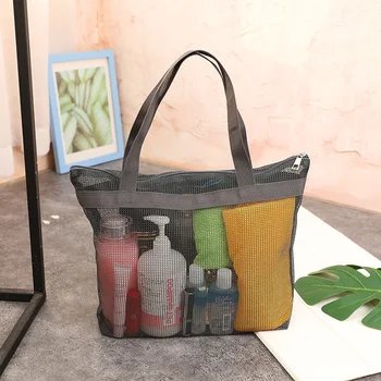 Портативная женская пляжная сумка для душа с сеткой большой емкости, сумка для хранения игрушек, туалетные принадлежности, косметические принадлежности для путешествий