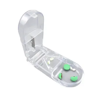 Портативная коробка для разрезания таблеток, мини-коробочка для лекарств, таблетница, футляр для хранения таблеток, дробилка, дорожная коробка для таблеток