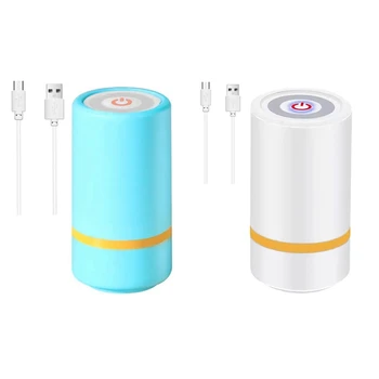 Портативный USB-аккумуляторный ручной мини-упаковщик пищевых продуктов, вакуумный упаковщик, Удобная переноска С 10 пакетами белого цвета