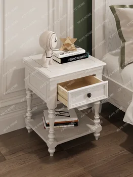 Прикроватный столик для дивана из массива дерева, передвижной угловой столик, боковой шкаф, Мини-маленький квадратный столик