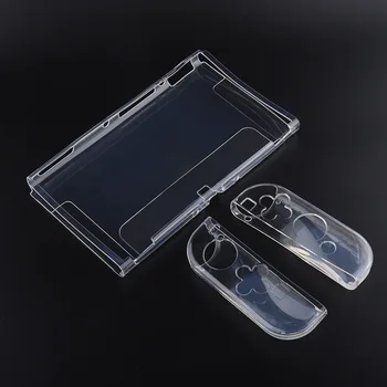 Прозрачный Мягкий Чехол из ТПУ Joycon Protective Shell Cover для Oled-консоли Nintendo Switch NS Joy-con Crystal Back Full Protector