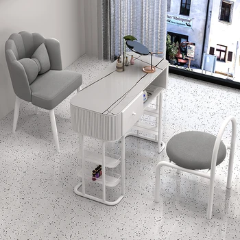 Простой Белый Маникюрный столик Туалетный столик Японского многофункционального дизайна Современная специализированная мебель для маникюра Mesa YX50ZJ