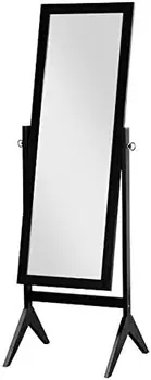 Прямоугольное напольное зеркало Cheval, отдельно стоящее зеркало (белое)