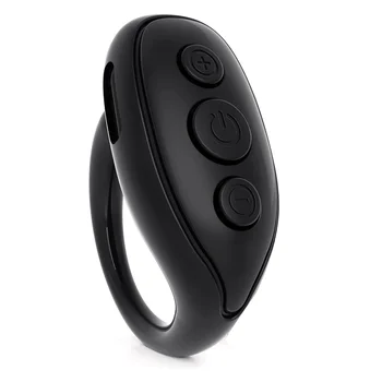 Пульт дистанционного управления Bluetooth для перелистывания страниц, пульт дистанционного управления затвором камеры мобильного телефона для селфи, пульт дистанционного управления Smart Ring для iPhone iPad -черный