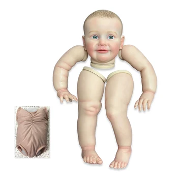 размер готовой куклы 26 дюймов, уже раскрашенные детали куклы с тканевым корпусом, Зои 55 см, имитация Reborn Baby Shaya Boy