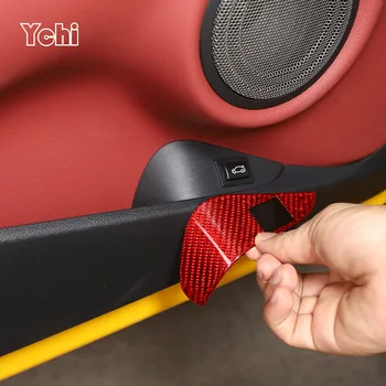 Рамка кнопки переключения салона автомобиля из настоящего углеродного волокна, декоративная наклейка для Toyota GR Supra A90 2019-2022, автомобильные аксессуары