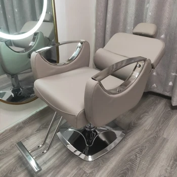 Регулируемое парикмахерское кресло для салона красоты, роскошное кресло с откидными перилами, парикмахерские кресла, современные парикмахерские кресла, шезлонг Cadeira Furniture HD50LF