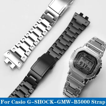 Ремешок Для Часов Casio G-SHOCK-GMW-B5000, Твердый Ремешок Для Часов Из Нержавеющей Стали, Маленький Квадратный Браслет, Аксессуары Для Часов, Ремень