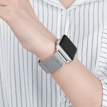 Ремешок для часов из нержавеющей стали для Apple Watch 6 5 4 3 SE Модный браслет для Умных часов, Сменный ремешок для iWatch 3 4 5 6
