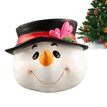 Рождественские украшения Санта-Клауса, маленький снеговик из смолы, милые рождественские украшения Санта-Клауса ручной работы, яркие, симпатичные, для дома внутри помещения