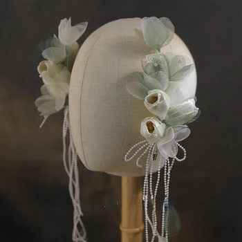 Роскошные свадебные украшения для волос с креповыми заколками для волос для гламурного образа