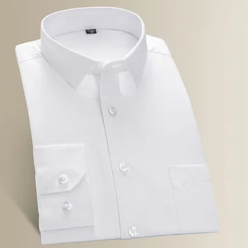 Рубашка оверсайз 9XL 8XL 7XL, мужская рубашка с длинным рукавом, Повседневное платье, Однотонный Цвет, Белый, Повседневный Дизайн, Деловые Мужские рубашки для общения