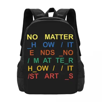 Рюкзак для совместной работы radiohead lyric in rainbows большой емкости, симпатичная складная 3D-печать