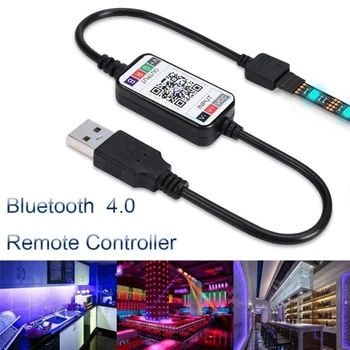 Светодиодная лента Контроллер смартфона Беспроводное приложение 4.0 Для управления разъемом USB/DC для 4-контактной полосы RGB 5050