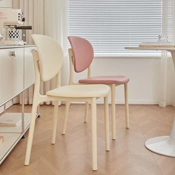 Складываемые обеденные стулья для патио Пластиковый Дизайнерский Туалетный столик Обеденный стул Желтый Гостиная Cadeira Современная мебель A2