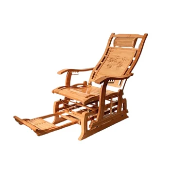 Современное бамбуковое кресло-качалка для взрослых, Планер-качалка, мебель из натурального бамбука, стул для гостиной, кресла с глубокими сиденьями для пожилых людей