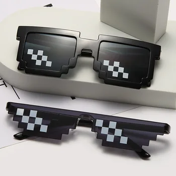 Солнцезащитные очки Mosaic Мужские Женские Pixel Black Ретро Для мужчин, очки ночного видения для вождения, адаптированные для очков Bmw, Очки Oakley