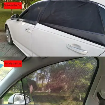 Солнцезащитный козырек на боковом стекле, Солнцезащитный козырек на переднем и заднем боковых стеклах Автомобиля, Регулируемый козырек из эластичной ткани Для детского автомобиля Спереди / сзади