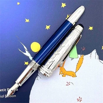 Специальное издание Petit Prince 145 Classics Fountain Pen MB Blue Из Смолы и Металла, Офисные Ручки-Роллеры Для Письма С Серийным Номером