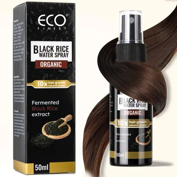 Средства для роста волос, Лечебный спрей, Предотвращающий выпадение, Восстанавливающий повреждения корней, Восстанавливающий Мягкие волосы Для более густых волос, Спрей с водой из черного риса