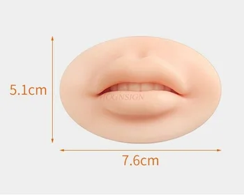Стереоскопический модуль для вышивания губ, кожа для губ, силиконовая твердая имитация 3D накладной кожи для губ