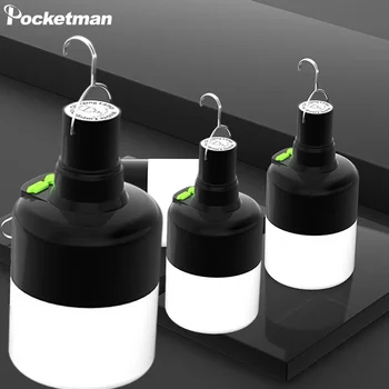 Супер яркие мобильные светодиодные лампы, походная лампа, аварийное освещение, Подвесные светильники для ночного освещения, USB-перезаряжаемый фонарь для рыбалки