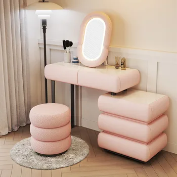Туалетный столик для девочек Розовый Многофункциональное Детское Угловое размещение Мобильные Роскошные комоды Переносная мебель для спальни Kaptafel