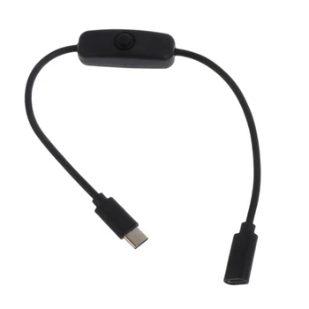 Удлинительный кабель USB Type C от штекера к штекеру Type-C для w кнопки включения / выключения Raspber