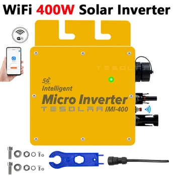 Умный Солнечный Инвертор 400 Вт 22-50VDC Grid Tie Microinverter MPPT IP65 WiFi Для 120 В 230 В Сеточная Система Питания Солнечной Панели Простота использования