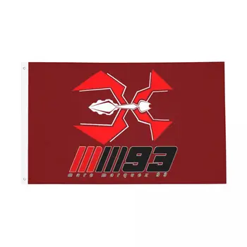 Флаг Муравьиного Всадника Прочный Наружный Баннер Marquez Motorcycle Racing Game 93 Полиэстер Подвесное Украшение 90x150 см