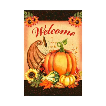 Флаг Осеннего сада Sweego, Приветствие Хэллоуина, 12 X 18-дюймовые Двусторонние тыквы, Предметы для украшения дома, Принадлежности для стола в комнате