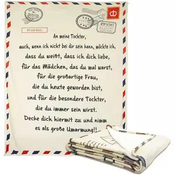 Флисовое Одеяло Для Моей Дочери/Сына Deken Dutch Message Letter Фланелевое Одеяло В Подарок Для Детей koc 120X150/130X150/150X200/150X220CM