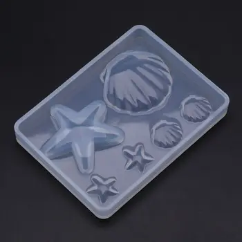 Форма Sea for Shell Зеркальный кристалл Эпоксидная смола Силиконовая форма для домашнего торта Помадка для торта своими руками