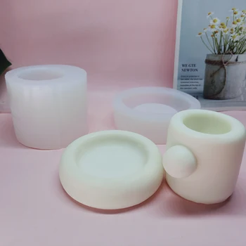 Форма для чашки из гипса, пищевой силикон, Ins Стиль Корея, подставка для чашки, коврик, силиконовая форма, домашний декор, Свеча для ароматерапии, силиконовая форма