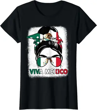 Футболка Viva Mexico, День независимости, гордость Мексиканского флага, женская футболка с круглым вырезом и длинными рукавами